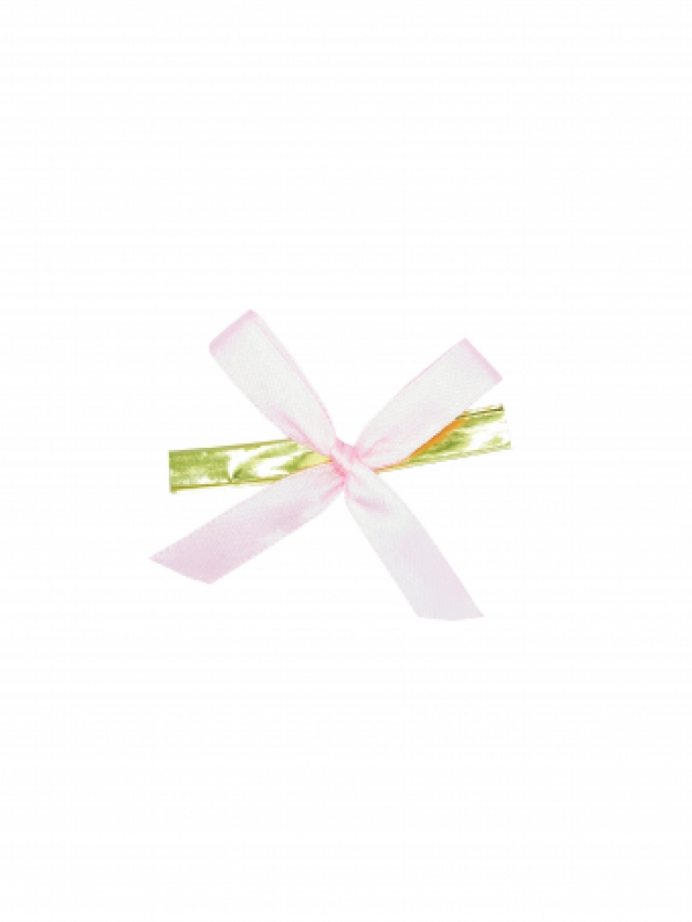 Strikje op clip - roze