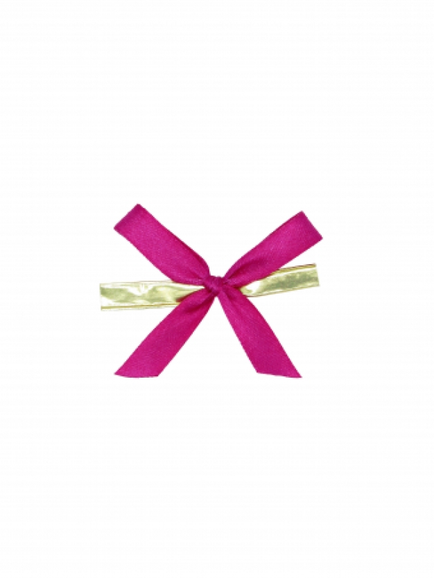 Strikje op clip - fuchsia