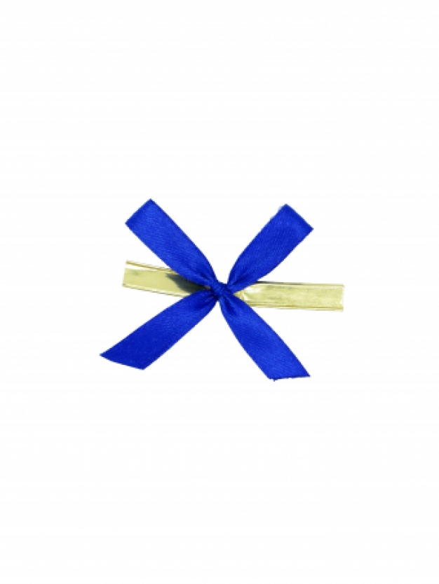 Strikje met clip - kobalt