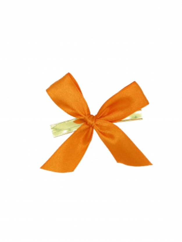Strikje op clip - oranje 