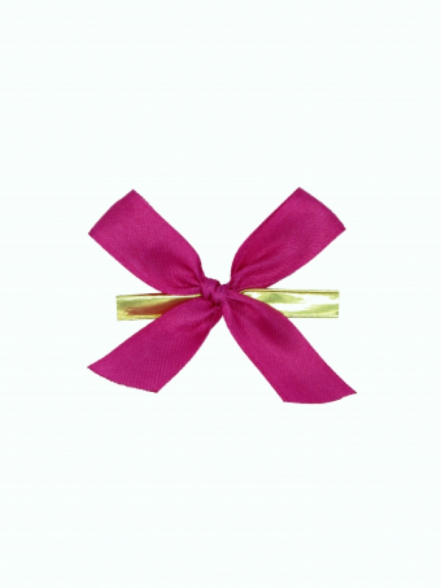 Strikje op clip - fuchsia 