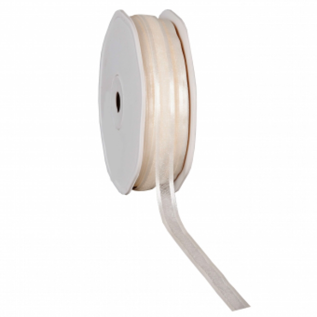Organza off white 10 mm.