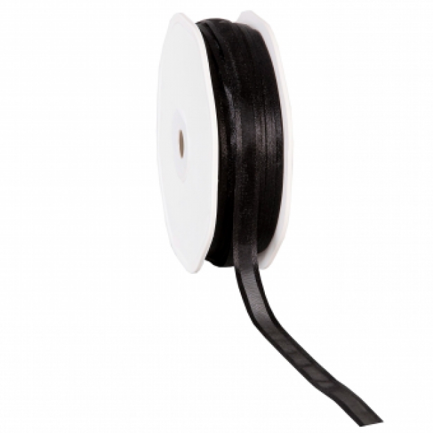 .Organza zwart 10 mm.