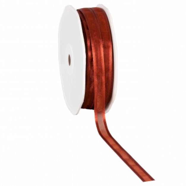 .Organza roestbruin 10 mm.