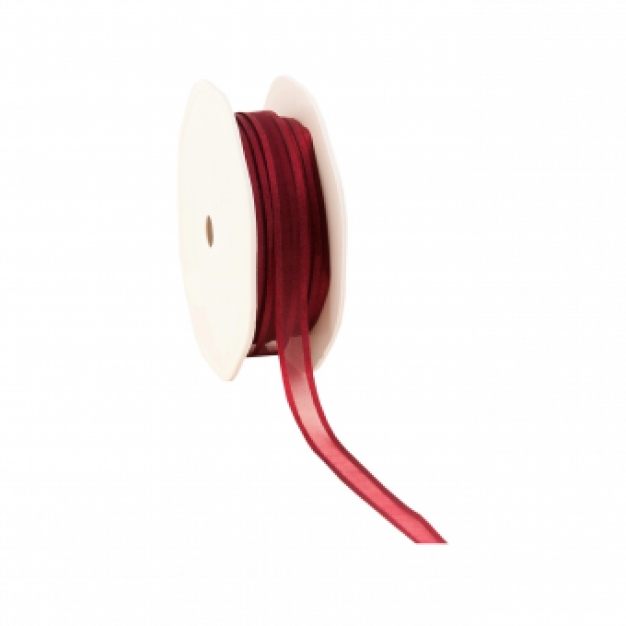 .Organza wijnrood 10 mm.