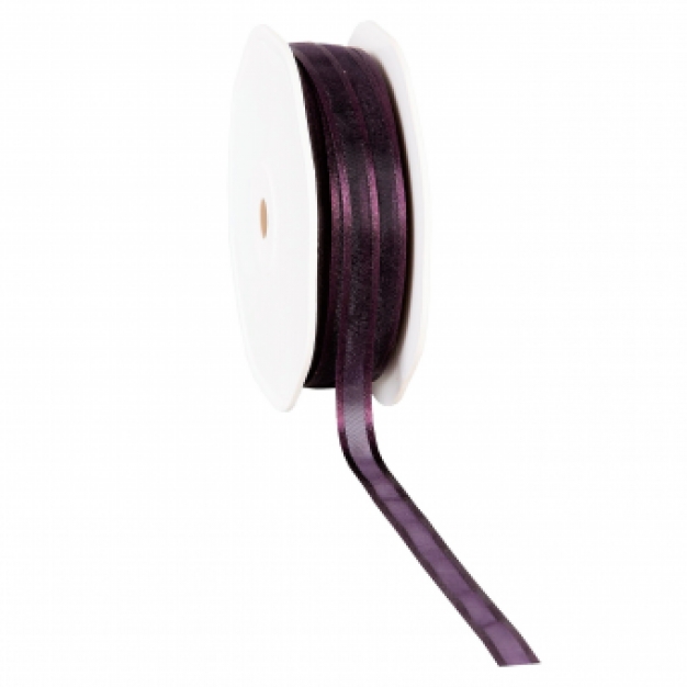 .Organza donker paars 10 mm.