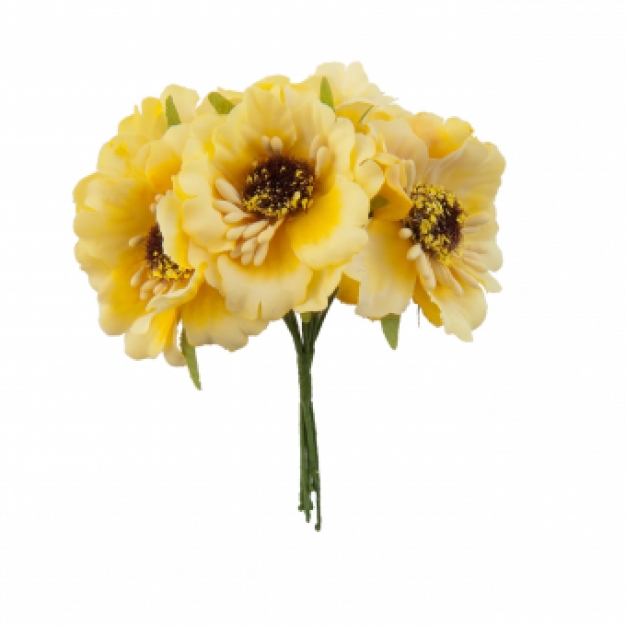 Bloem steker licht geel
