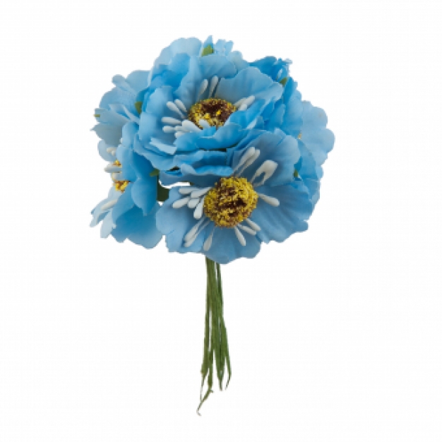 Bloem steker blauw 