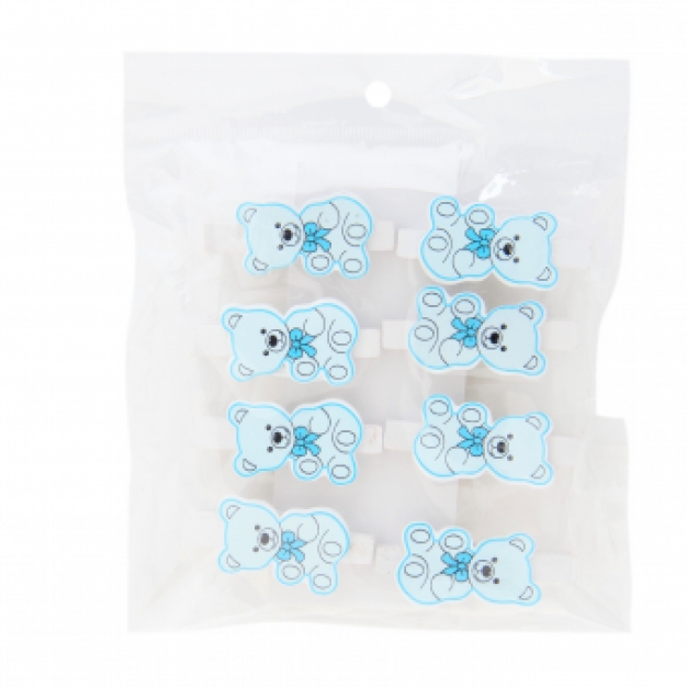 Knijpertje beertje blauw