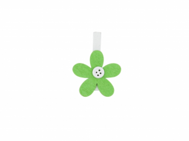 Knijpertje Bloem Groen