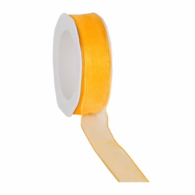 .Organza Wired geel  