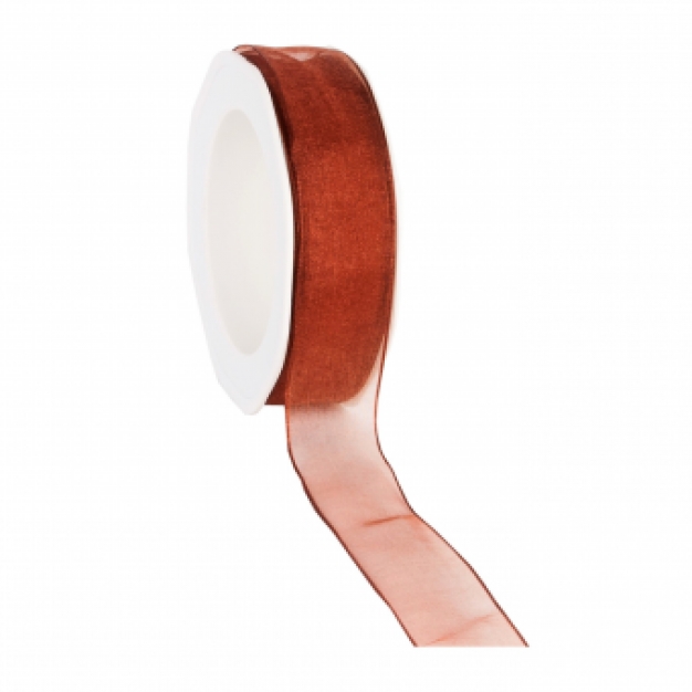 Organza Wired roest 38 mm. 