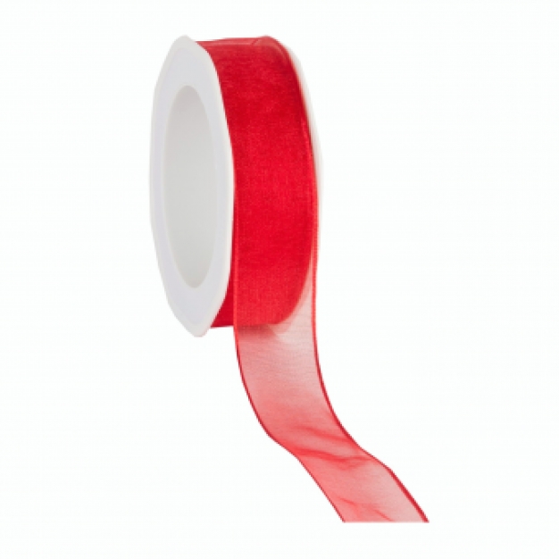 Organza Wired rood