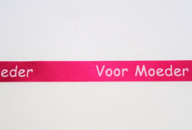 Lint voor Moeder fuchsia/wit