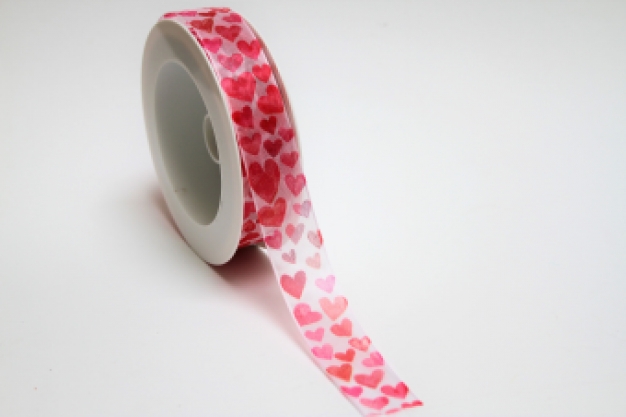 .Hartjes organza roze
