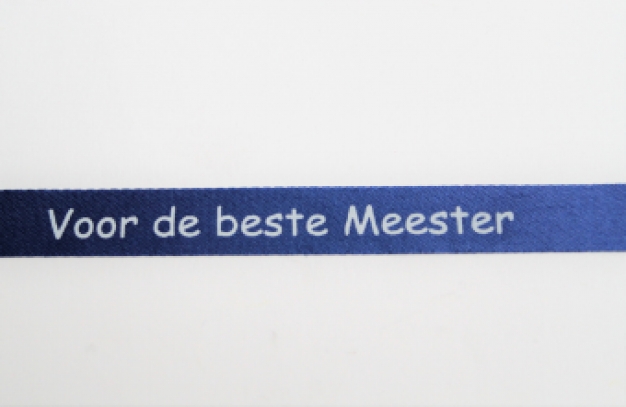 Lint Meester blauw/wit