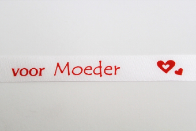 .Lint Moeder/Hart wit/rood