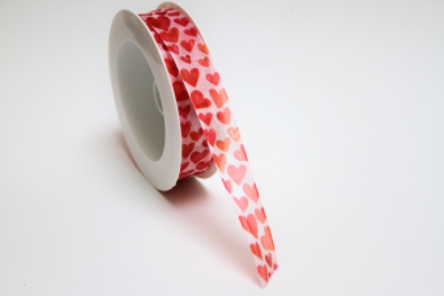 .Hartjes organza rood